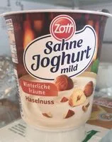Mängden socker i Sahnejoghurt Haselnuss