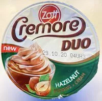 Mängden socker i Cremore duo - hazelnut