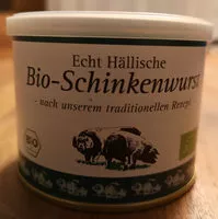 Mängden socker i Wurstkonserve Bio Schinkenwurst