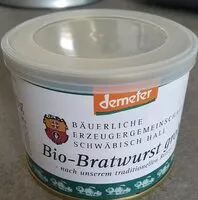 Mängden socker i Bio Bratwurst grob