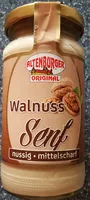 Mängden socker i Walnuss Senf nussig mittelscharf