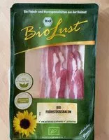 Mängden socker i Frühstücksbacon, in Scheiben (Bio)