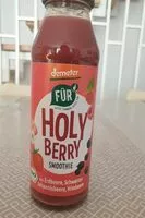 Mängden socker i Holy berry smoothie Erdbeeren,  Johannisbeeren,  himbeere