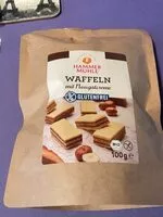 Mängden socker i Waffeln mit Nougatcreme, glutenfrei
