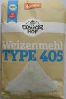 Mängden socker i Weizenmehl Type 405