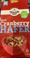 Mängden socker i Müsli cranberry Hafer