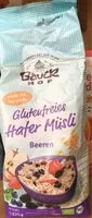 Mängden socker i Muesli d’avoine baies
