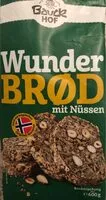 Mängden socker i Wunder Brød mit Nüssen, glutenfrei