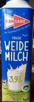 Mängden socker i Weide Milch