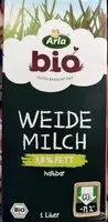 Mängden socker i Weidemilch (Vollmilch), 3,8%, haltbar (Bio)