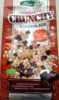 Mängden socker i Amaranth crunchy schokolade