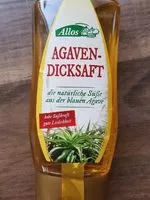 Mängden socker i Allos Agavendicksaft, Spenderflasche, 250 ML Flasche