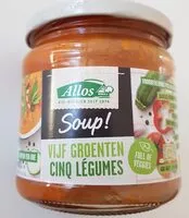 Mängden socker i Soup! Vijf groenten/Cinq légumes