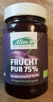 Mängden socker i Amarenakirsche Frucht pur 75%