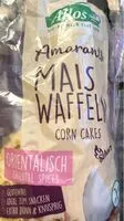 Mängden socker i Mais Waffeln Amaranth