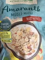 Mängden socker i Allos Amaranth Nuss Müsli, 375 GR Packung