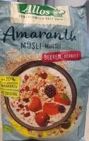 Mängden socker i Amaranth muesli