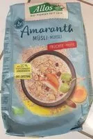 Mängden socker i Amaranth Früchte Müsli