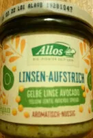 Mängden socker i Linsen-Aufstrich gelbe Linsen Avocado