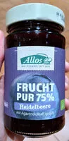 Mängden socker i Heidelbeere Frucht Pur 75%