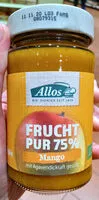 Mängden socker i Fruchtig pur 75% Mango