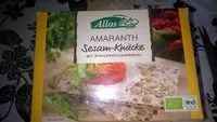 Mängden socker i Amaranth Knäcke Sesam
