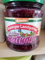 Mängden socker i Thüringer Landgarten Rotkohl