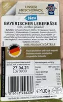 Mängden socker i Bayrischer Leberkäse
