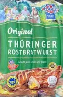 Mängden socker i Orginal Thüringer Rostbratwurst