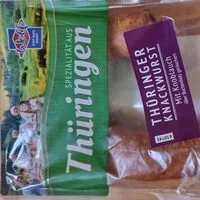 Mängden socker i Thüringer Knackwurst, Mit Knoblauch, über Buchenholz geräuchert
