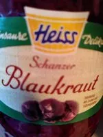 Mängden socker i schanzer Blaukraut