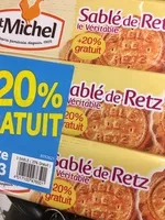 Mängden socker i Sablés de Reta