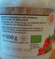 Mängden socker i Demeter SCHROZBERGER Fruchtyoghourt mild, Himbeere