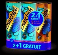 Mängden socker i Crunchips sel / paprika (2+1 gratuit)