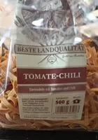 Mängden socker i Eiernudeln mit Tomaten und Chili