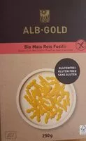 Mängden socker i Bio mais reis fusilli