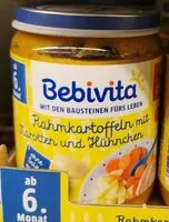 Mängden socker i Rahmkartoffeln mit Karotten und Hühnchen