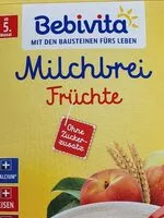 Mängden socker i Bebivita Milchbrei Früchte