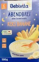 Mängden socker i Bebivita Abendbrei Keks Banane