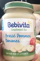 Mängden socker i Brassé pommes bananes - Dès 6 mois