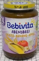 Mängden socker i Abendbrei Griess- Banane- Apfel   ( Nach dem 4. Monat )