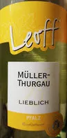 Mängden socker i Weißwein Müller - Thurgau lieblich