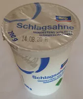 Mängden socker i Schlagsahne, mindestens 30% Fett