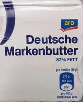 Mängden socker i Deutsche Markenbutter 82 % Fett