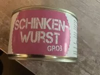 Mängden socker i Schinkenwurst Grob (versch. Sorten)