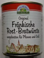 Mängden socker i Fränkische Rost-Bratwürste