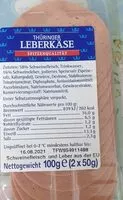 Mängden socker i Thüringer Leberkäse