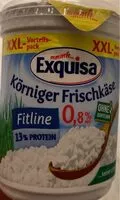 Mängden socker i Körniger Frischkäse Fitline 0,8% Fett
