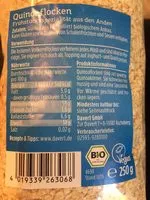 Mängden socker i Quinoaflocken