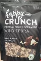 Mängden socker i Happy crunch black & white chocolate